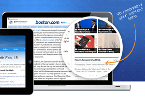 Example placement of Taboola sponsored content widget