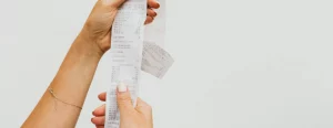Woman Holding Receipt